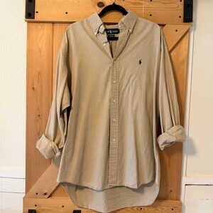 Ralph Lauren Men's Khaki Button Down Shirt